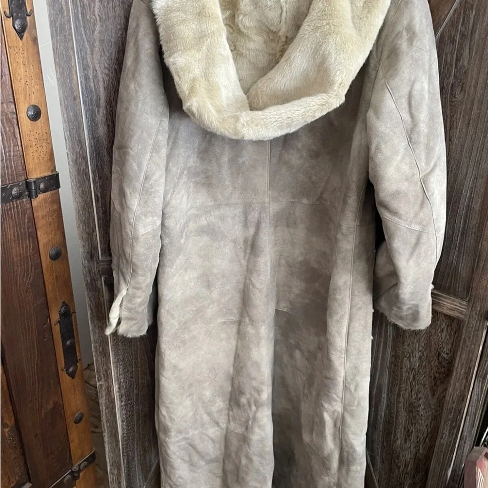 Newport News Genuine Leather Suede Coat with Acryllic lining XL - Picture 7 of 9